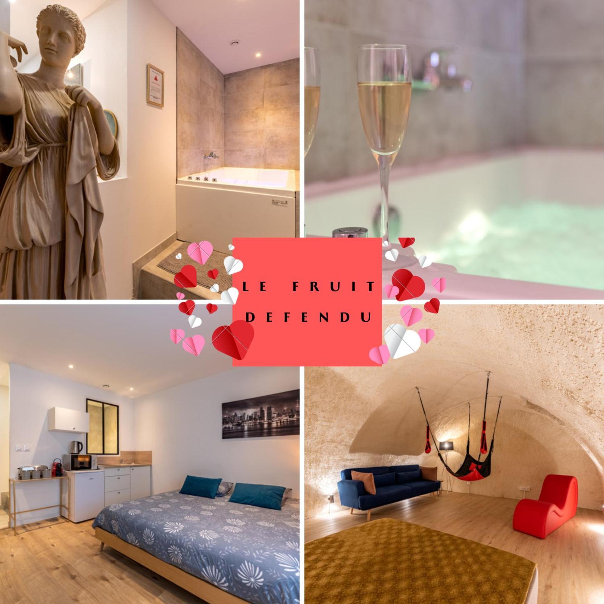 Le Fruit Defendu "Love Room" Jacuzzi Centre Ville Rouen Luaran gambar